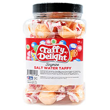 Taffy Delight Tangerine Salt Water Taffy 16oz Jar